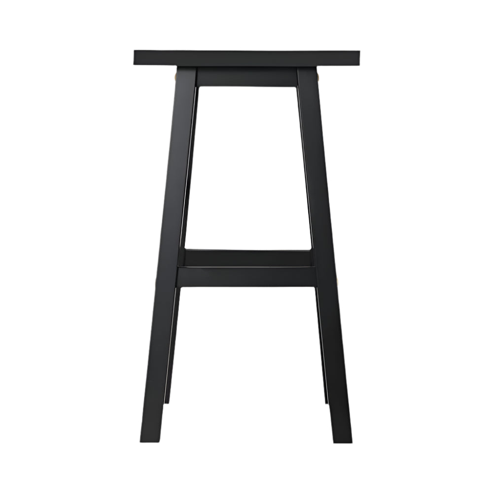 Baden Bar Stools Wooden Black x2