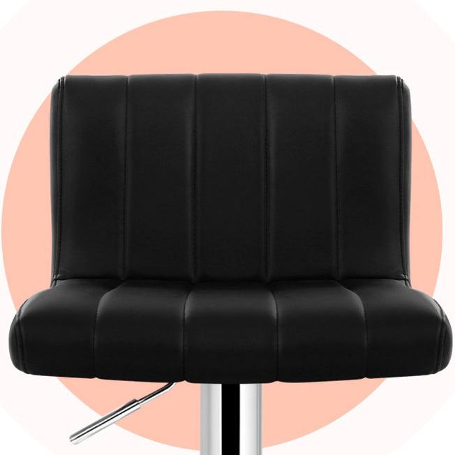 Como Bar Stools Gas Lift Leather Black x4