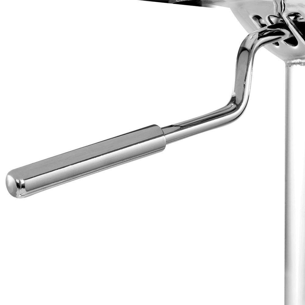 Selina Bar Stool Gas Lift Leather with Armrest White