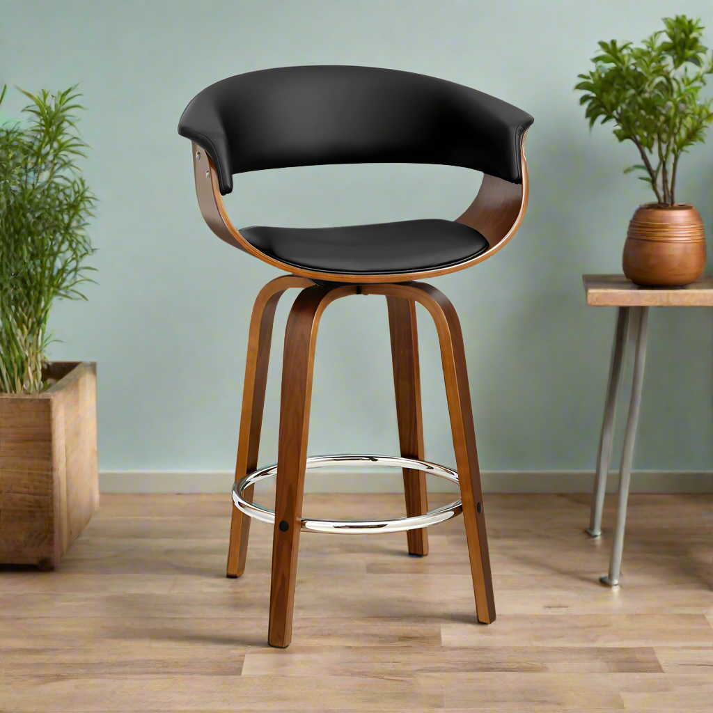 Amaris Bar Stools Leather with Armrest