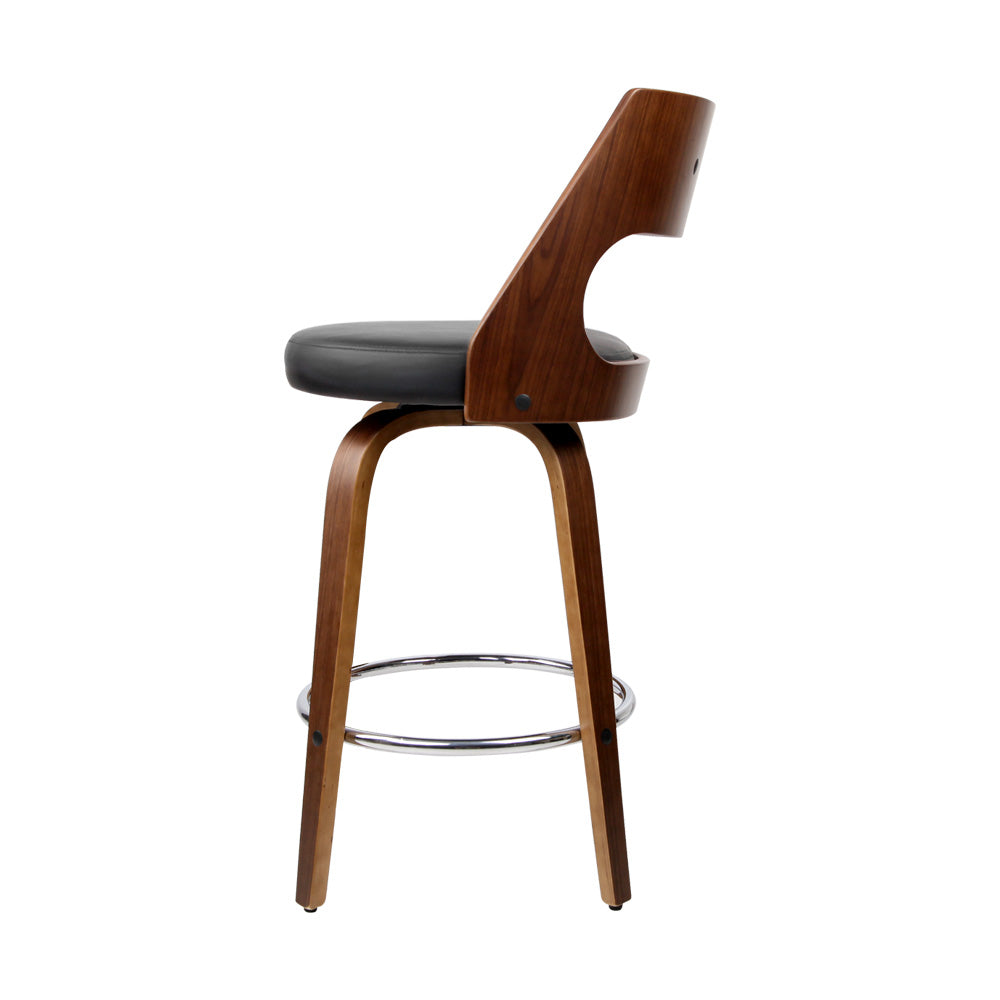 Eden Bar Stools Swivel Leather Chair x2