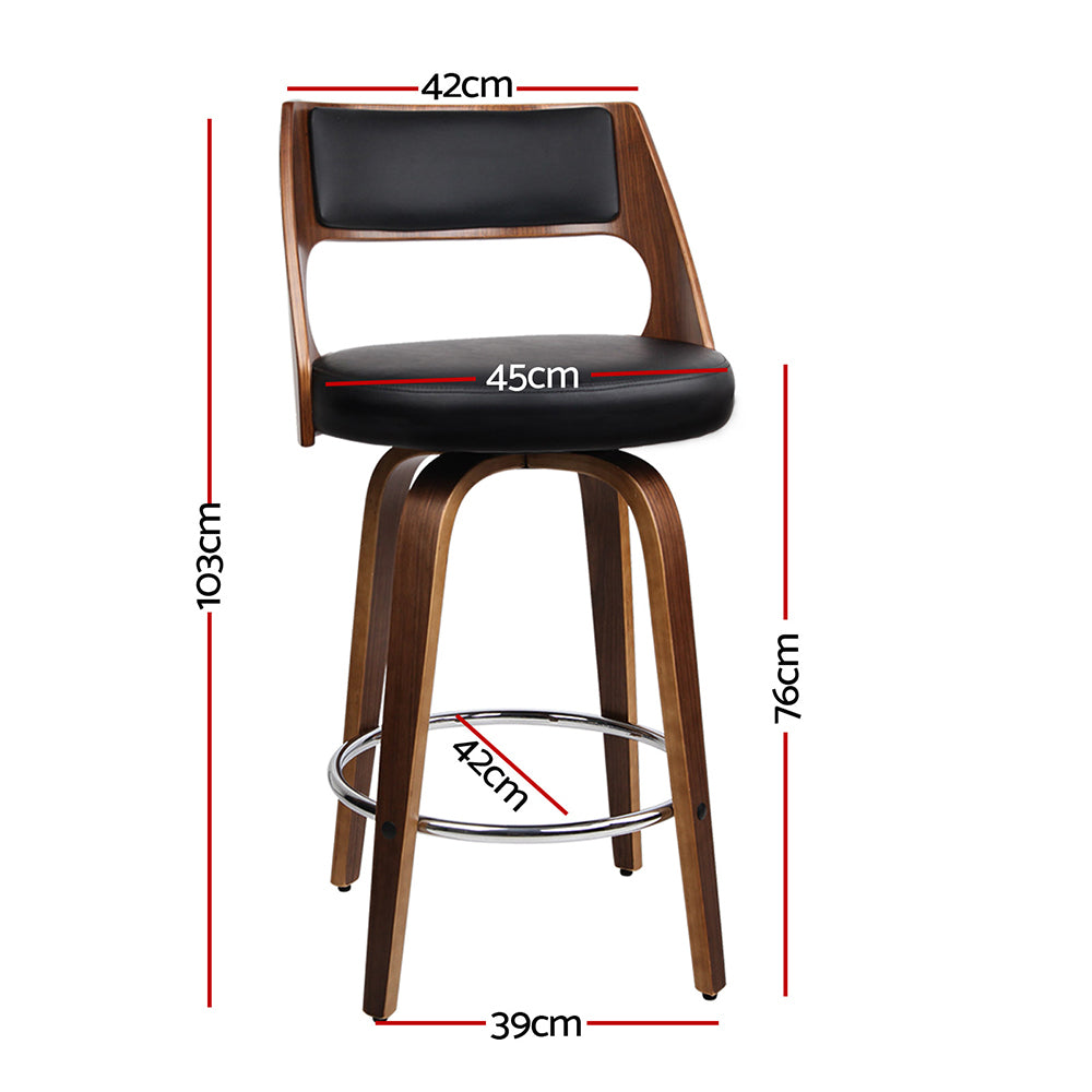 Eden Bar Stools Swivel Leather Chair x4