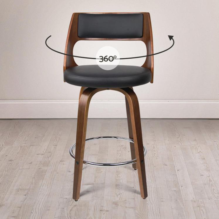Eden Bar Stools Swivel Leather Chair x4