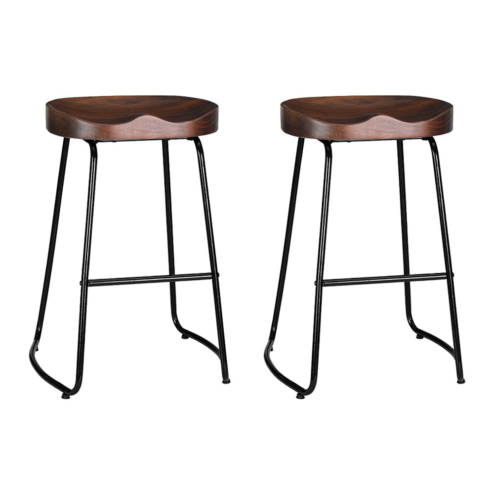 Tractor Seat Bar Stools Brown x2