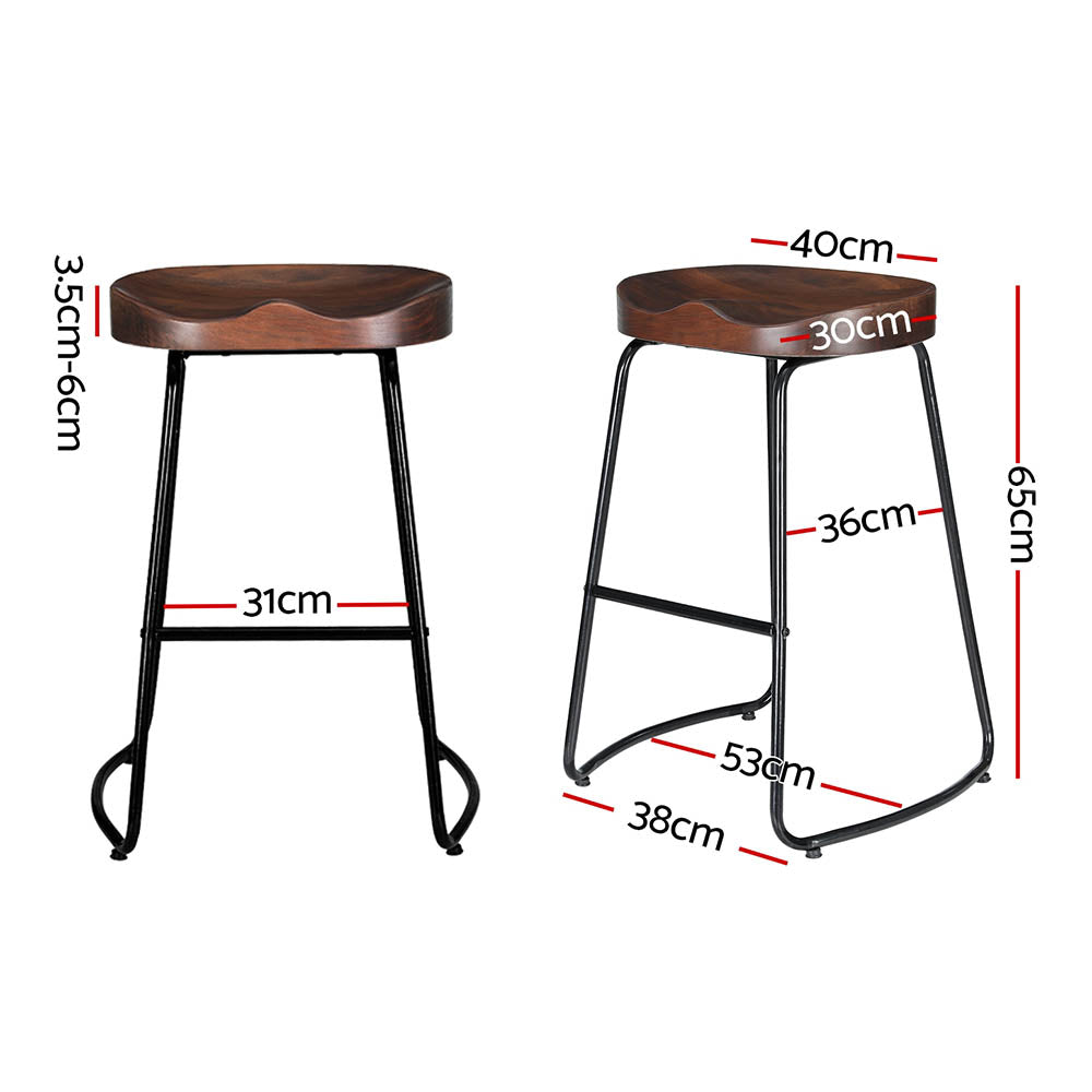 Tractor Seat Bar Stools Brown x2