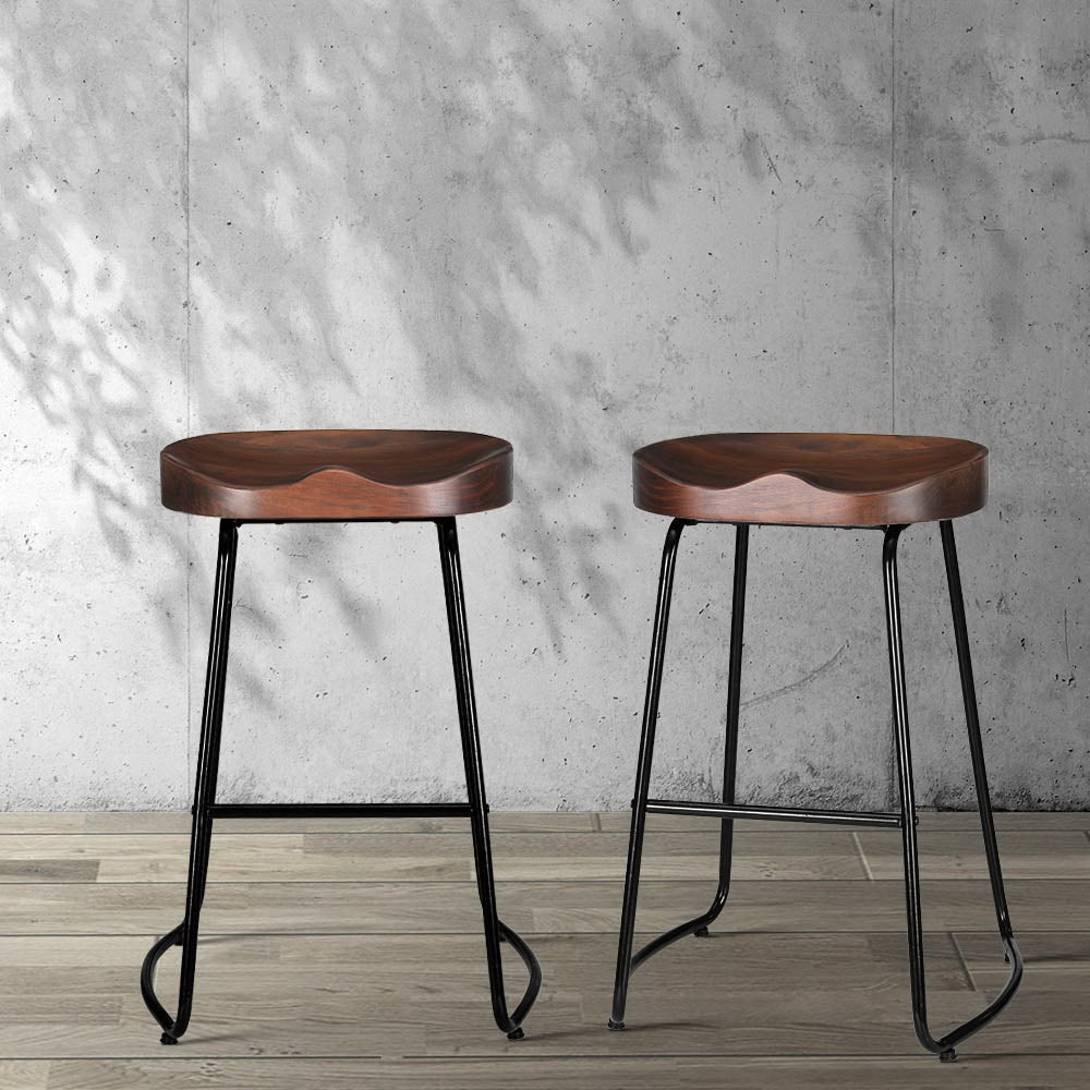 Tractor Seat Bar Stools Brown x2
