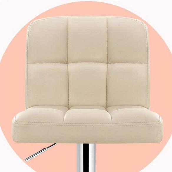 Noel Bar Stools Leather Gas Lift Beige x4