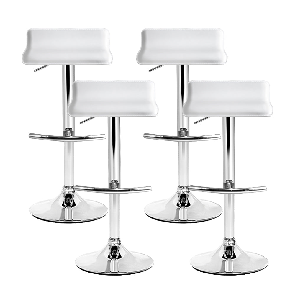 Sena Bar Stools Adjustable Gas Lift White x4
