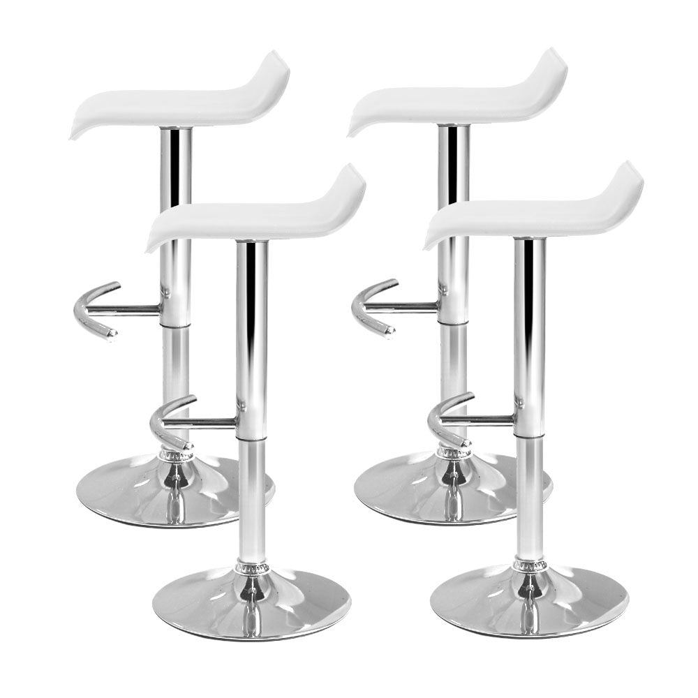Sena Bar Stools Adjustable Gas Lift White x4