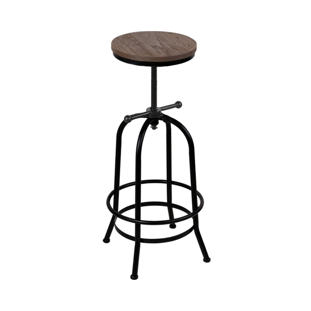 Elm Bar Stool Adjustable Wood Chairs