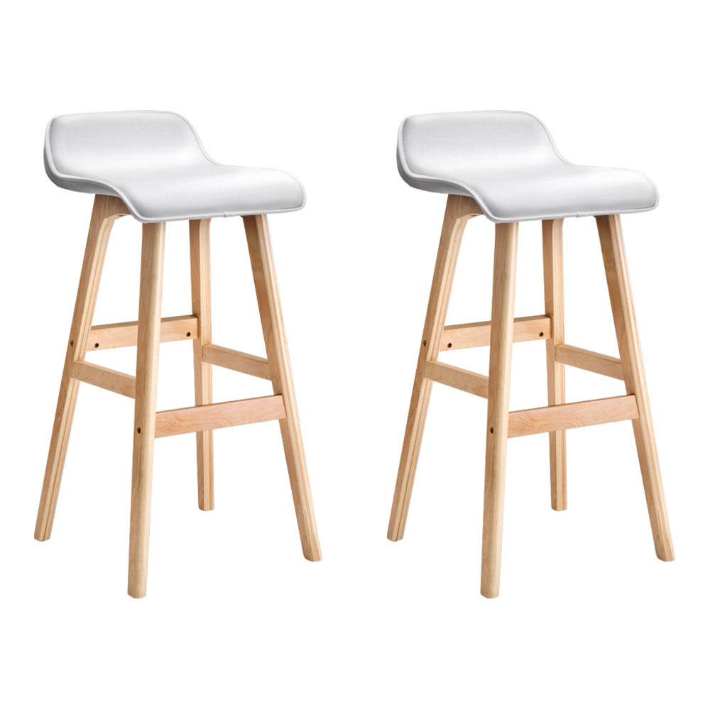 Silva Bar Stools Wooden Stool White x2