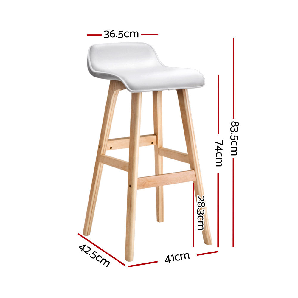 Silva Bar Stools Wooden Stool White x2