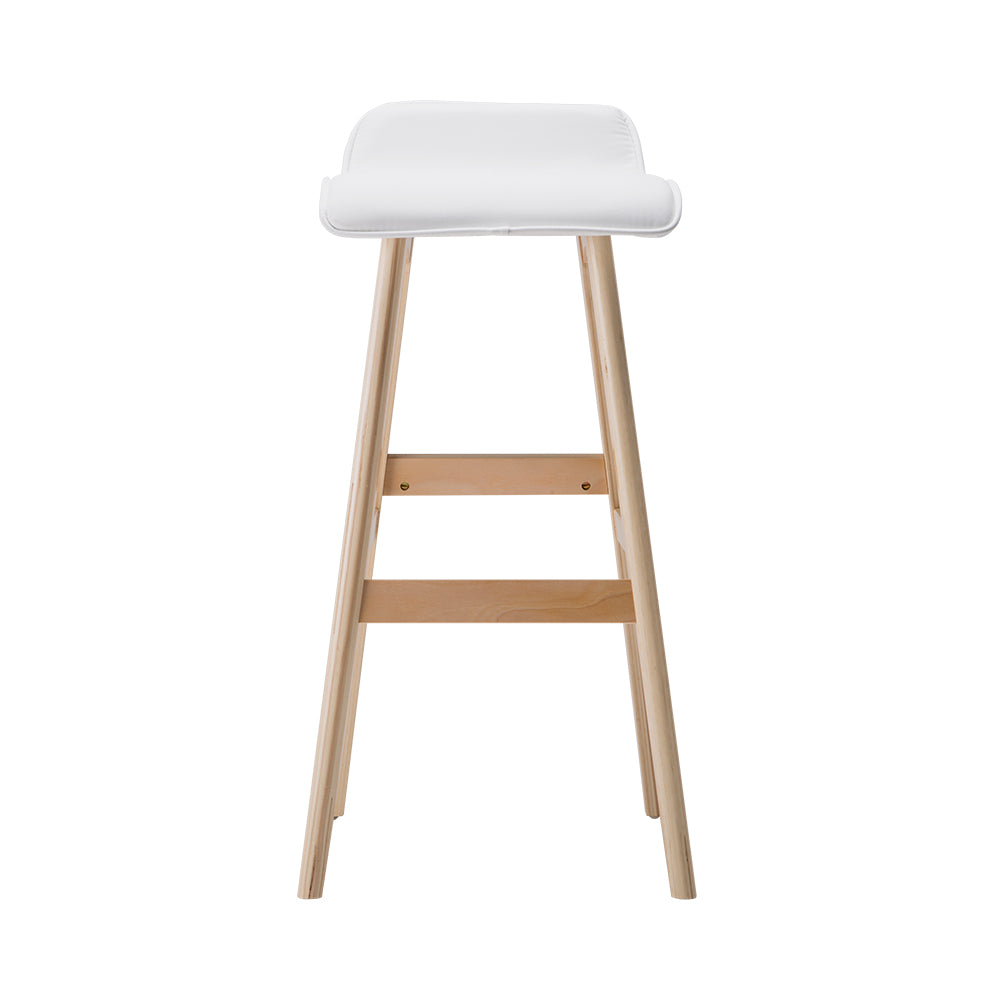Silva Bar Stools Wooden Stool White x2
