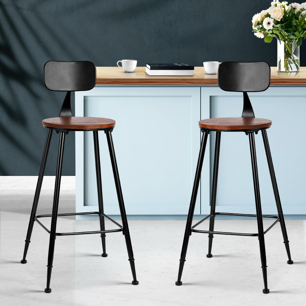 Alex Bar Stools Vintage Metal x2