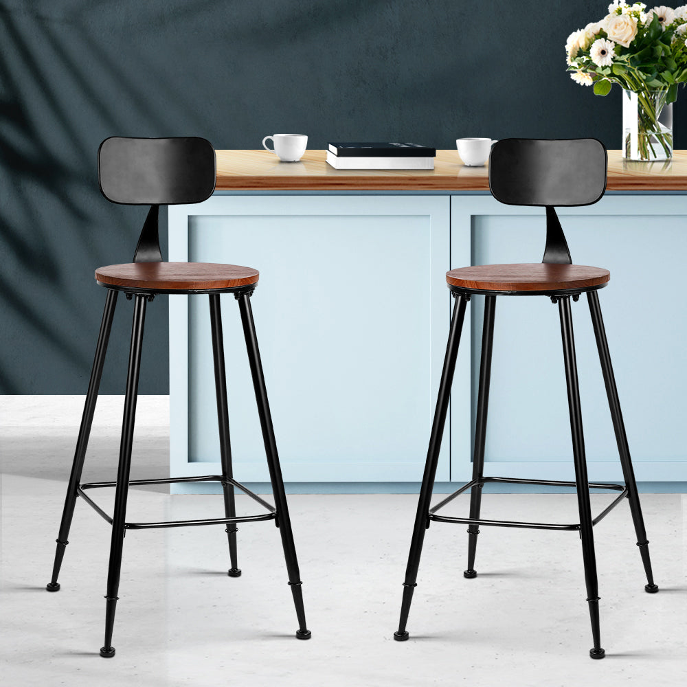 Alex Bar Stools Vintage Metal Chairs x4