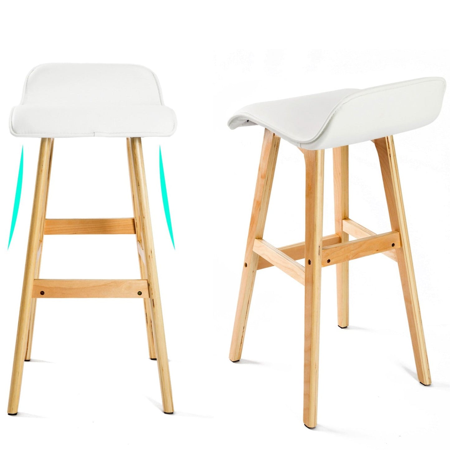 Sophia Stool Leather White x2