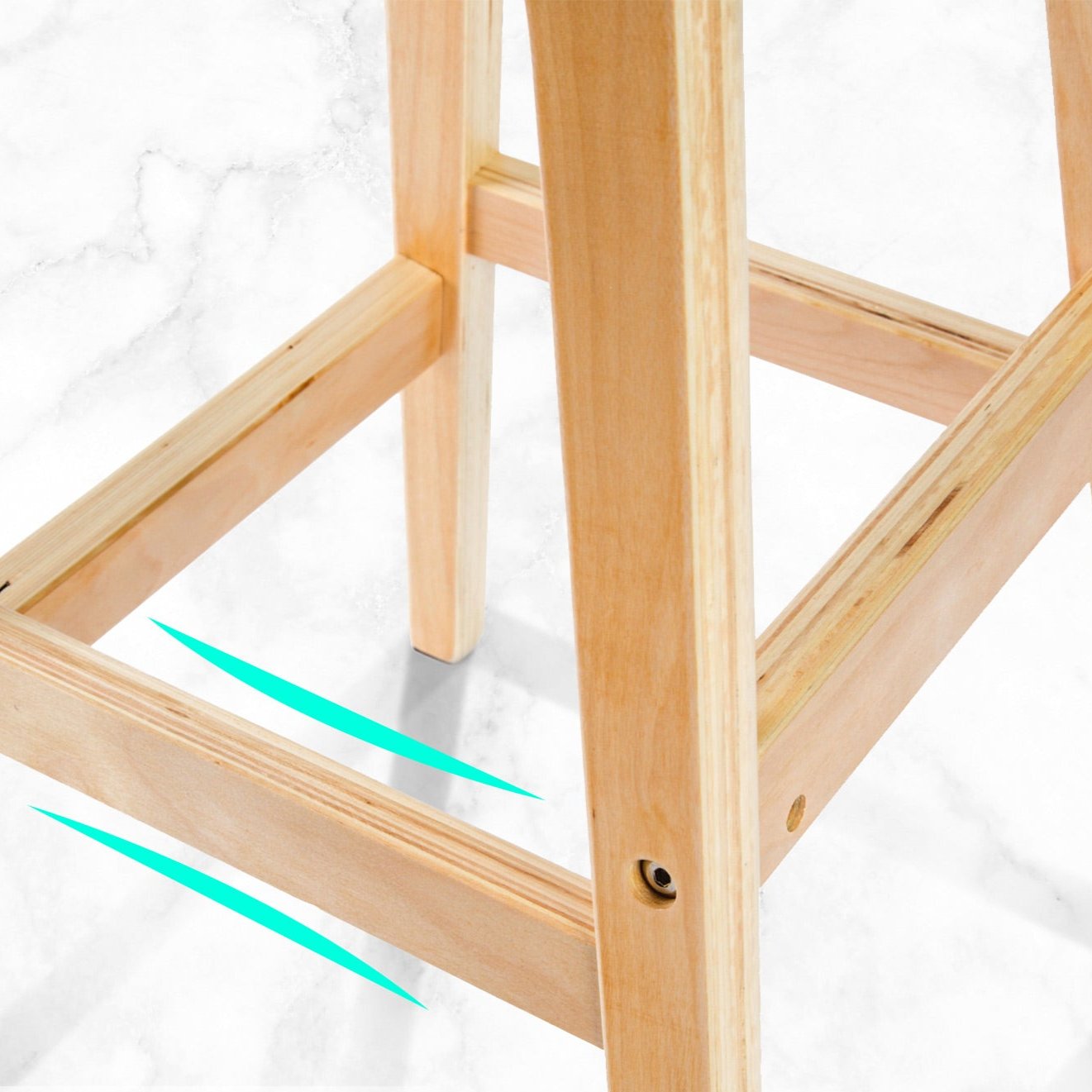 Sophia Stool Leather White x2