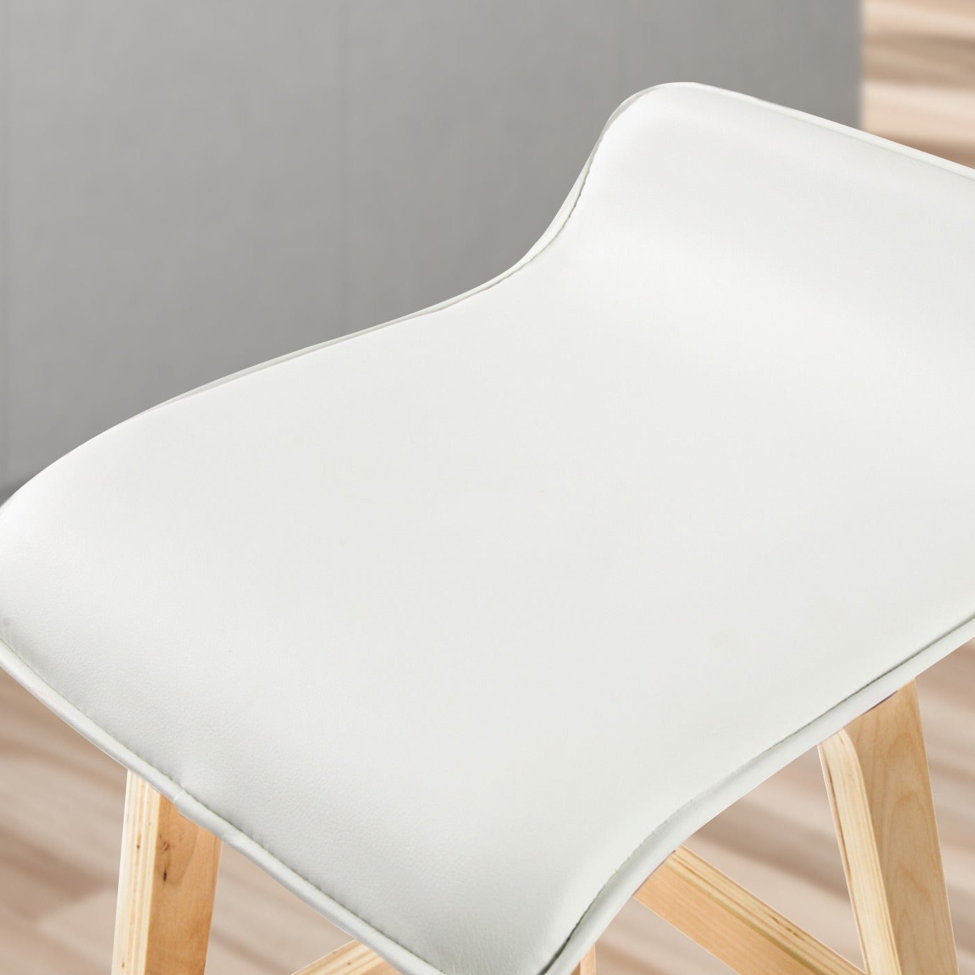 Sophia Stool Leather White x4