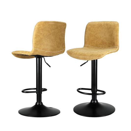 Koby Bar Stools Gas Lift Brown x2