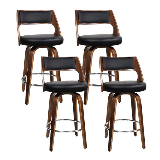 Eden Bar Stools Swivel Leather Chair x4
