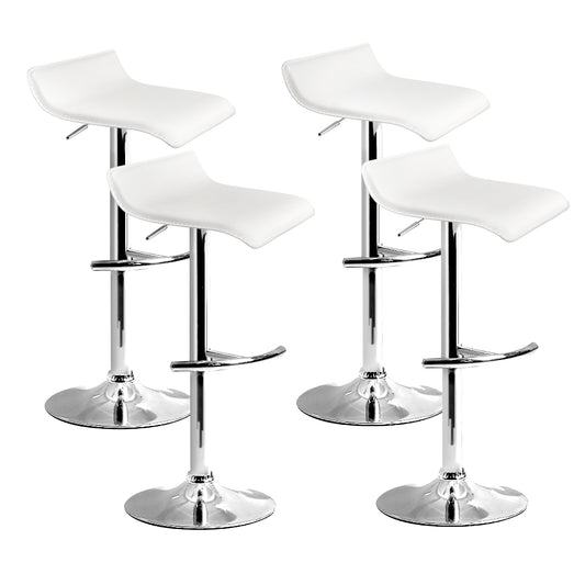 Sena Bar Stools Adjustable Gas Lift White x4