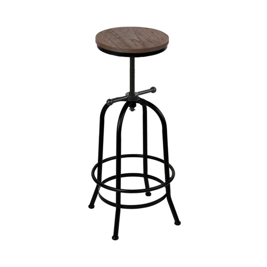 Elm Bar Stool Adjustable Wood Chairs