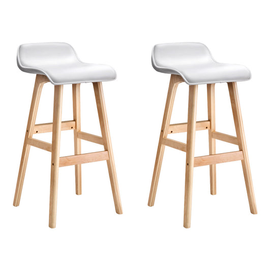 Silva Bar Stools Wooden Stool White x2