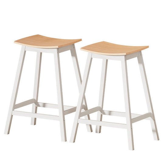 Artiss Ari Wooden Bar Stools Oak x2