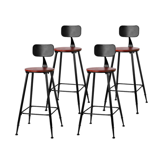 Alex Bar Stools Vintage Metal Chairs x4
